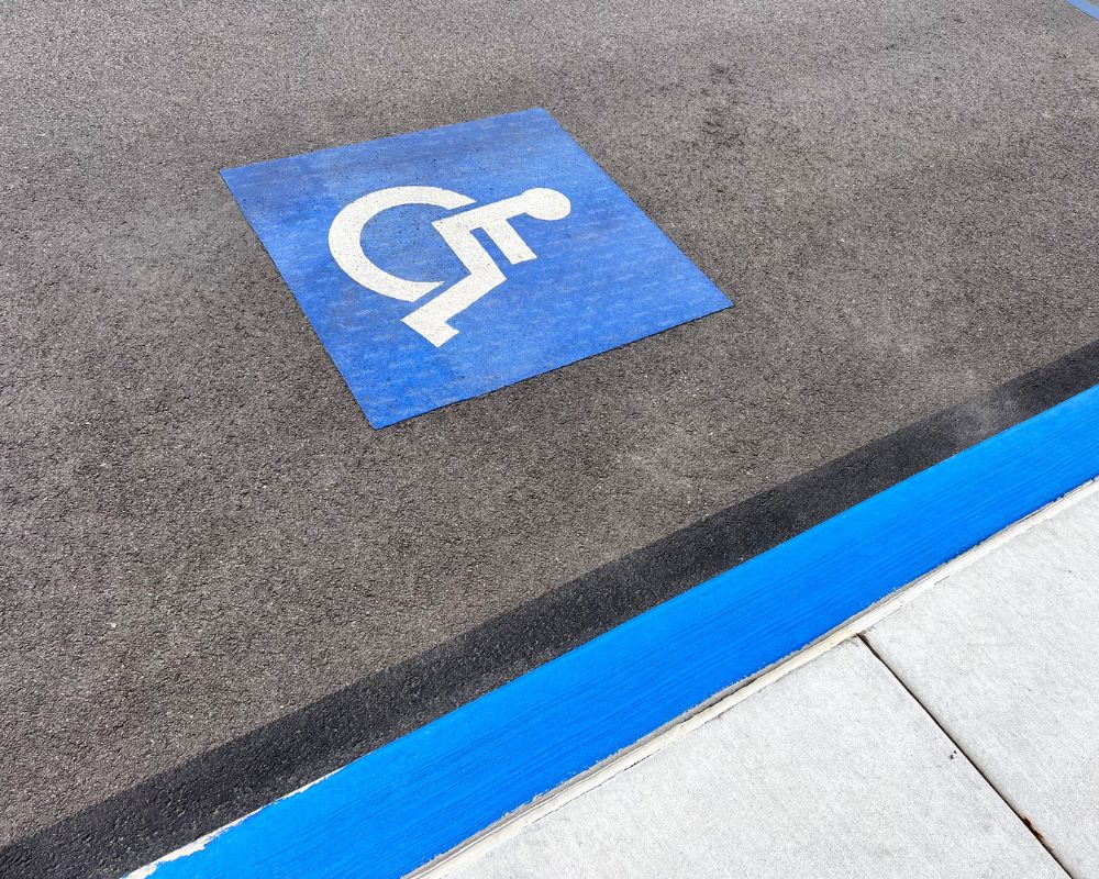 Handicap parking sign.