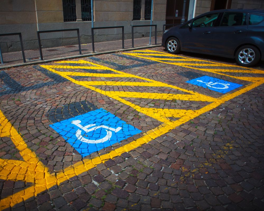 Handicap parking spot.